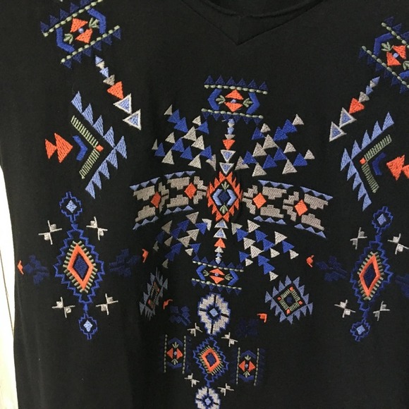 Miss Me Black Tribal Cotton Dress - Picture 4 of 10